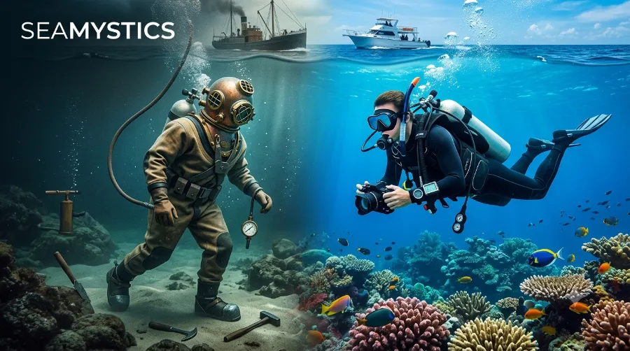 history of scuba diving