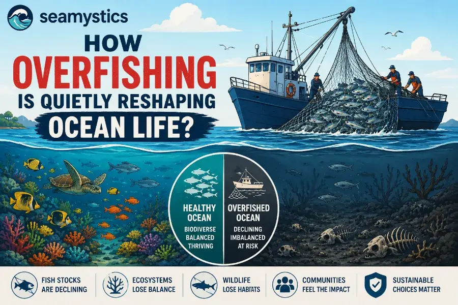 overfishing effects ocean life.