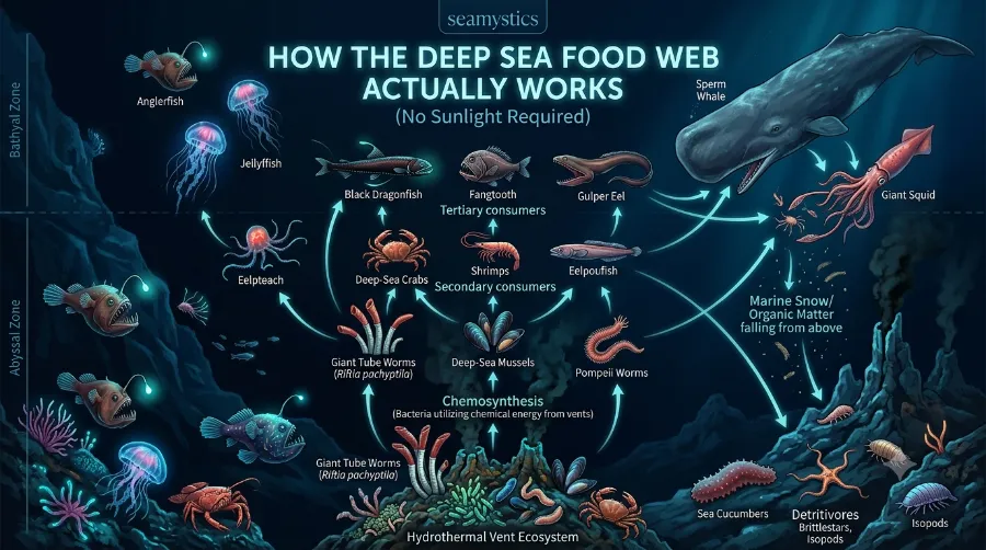deep sea food web