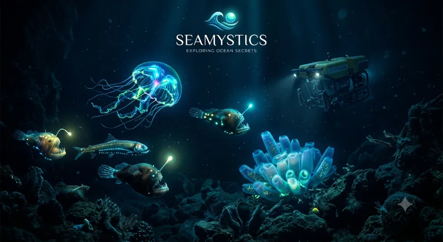 mysterious lights deep ocean