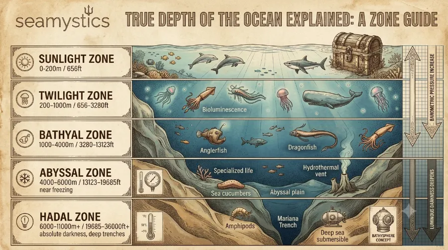 true depth of the ocean explained