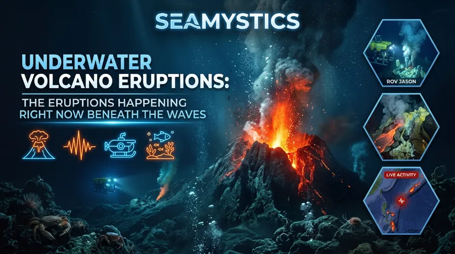 underwater volcano eruptions