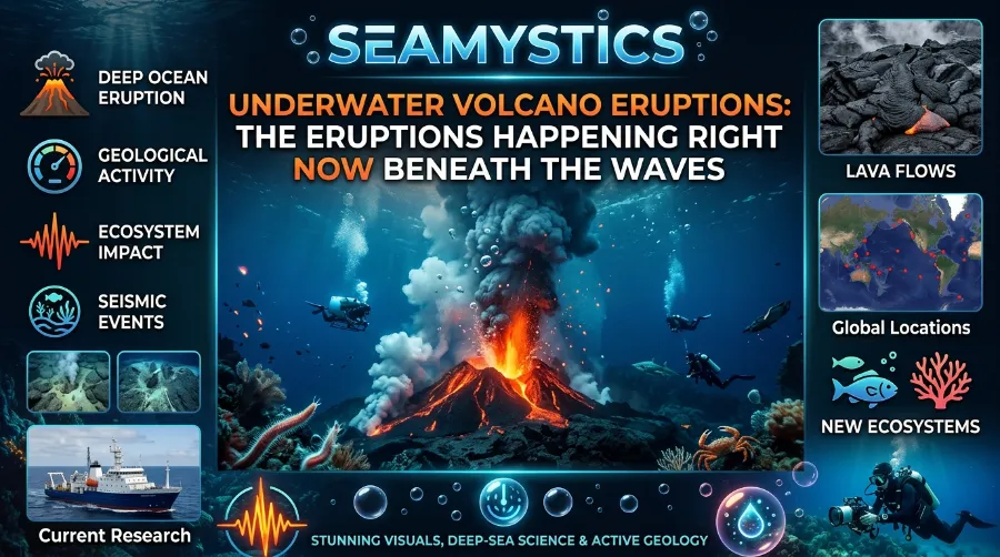 underwater volcano eruptions