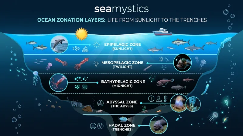 ocean zonation layers