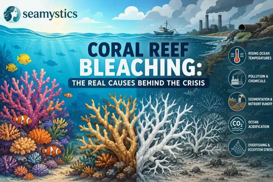 coral reef bleaching causes