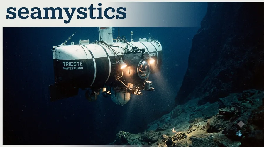bathyscaphe Trieste historic dive