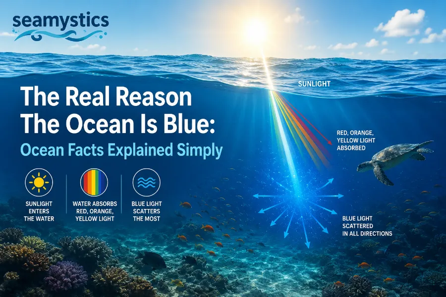 the real reason the ocean is blue
