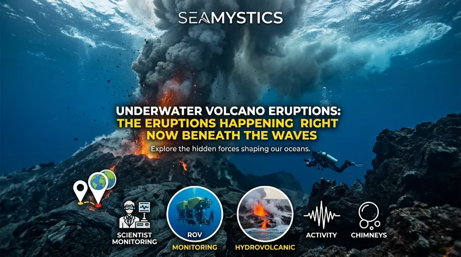 underwater volcano eruptions