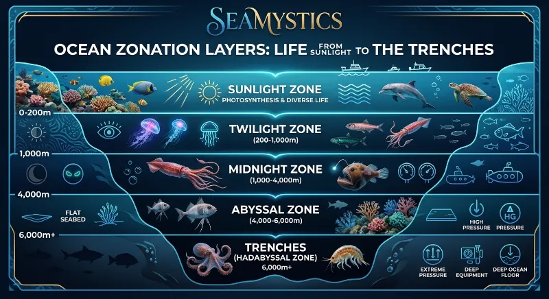 ocean zonation layers